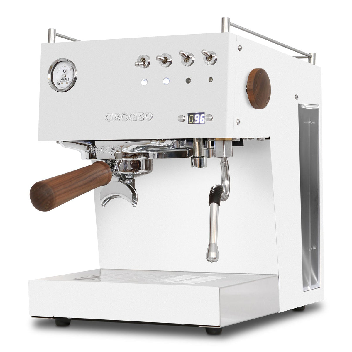 Ascaso Steel DUO PID Espresso Machine – Dual Thermoblock, Programmable, 120V (White)