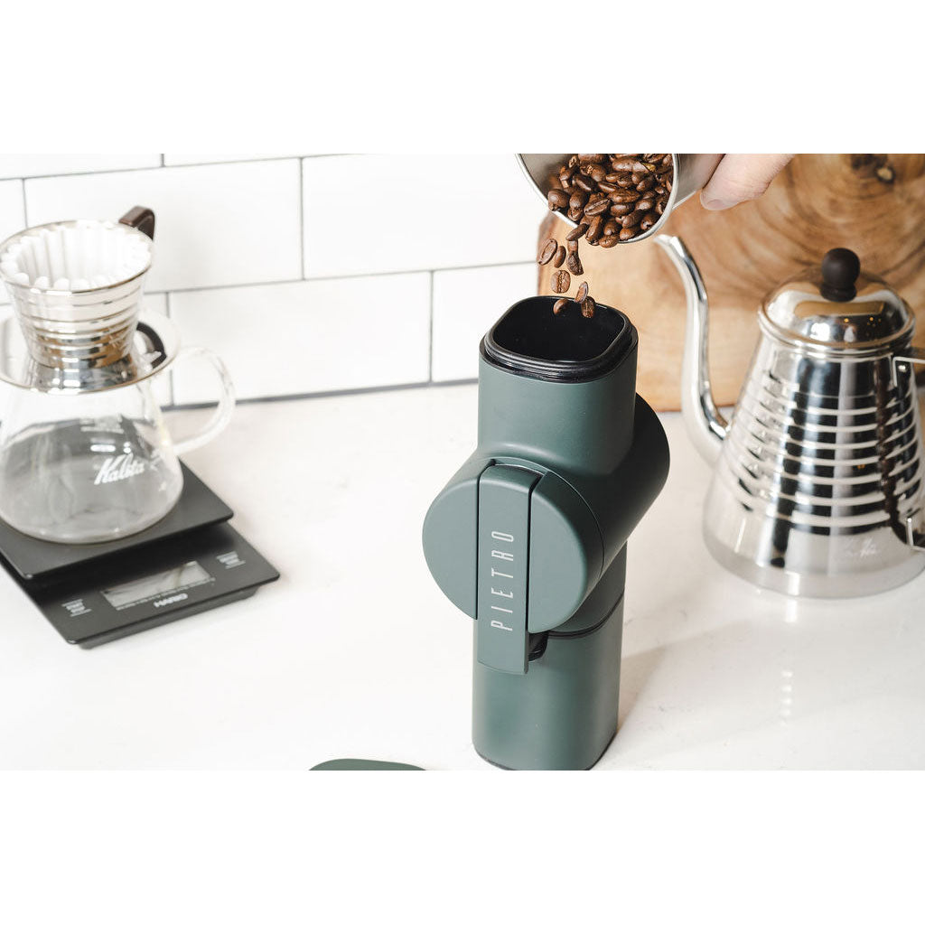 Pietro Pro Brewing Manual Coffee Grinder - Green
