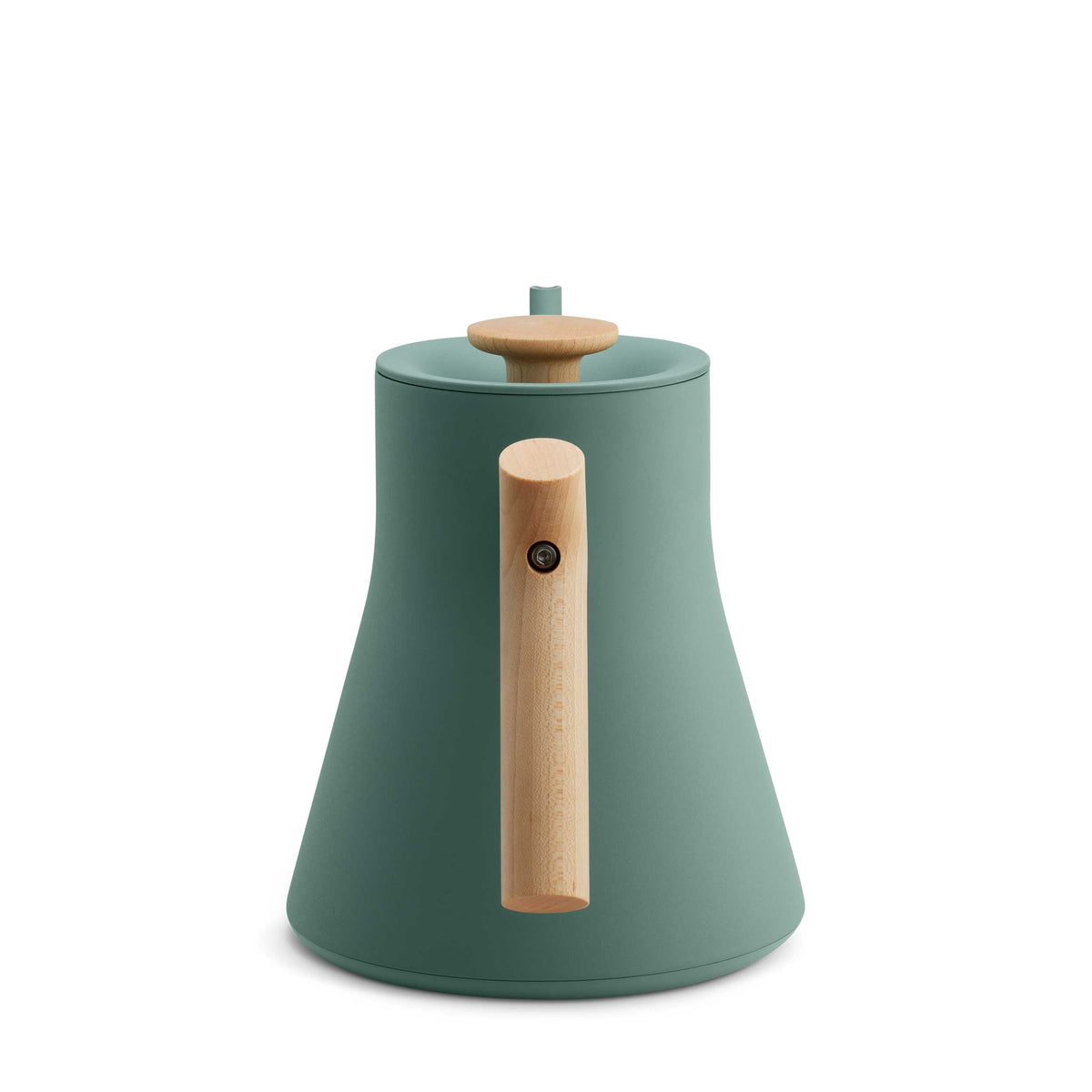 Fellow Stagg EKG Pro electric kettle in smoke green with maple, detail view 3