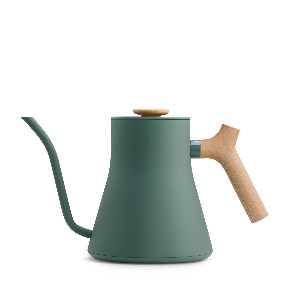 Fellow Stagg EKG Pro electric kettle in smoke green with maple, detail view 10