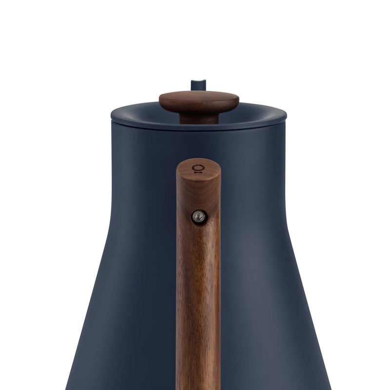 Fellow Stagg EKG Pro electric kettle in stone blue with walnut, detail view 2