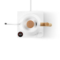 Fellow Stagg EKG Pro electric kettle in matte white with maple, detail view 7