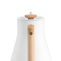 Fellow Stagg EKG Pro electric kettle in matte white with maple, detail view 3