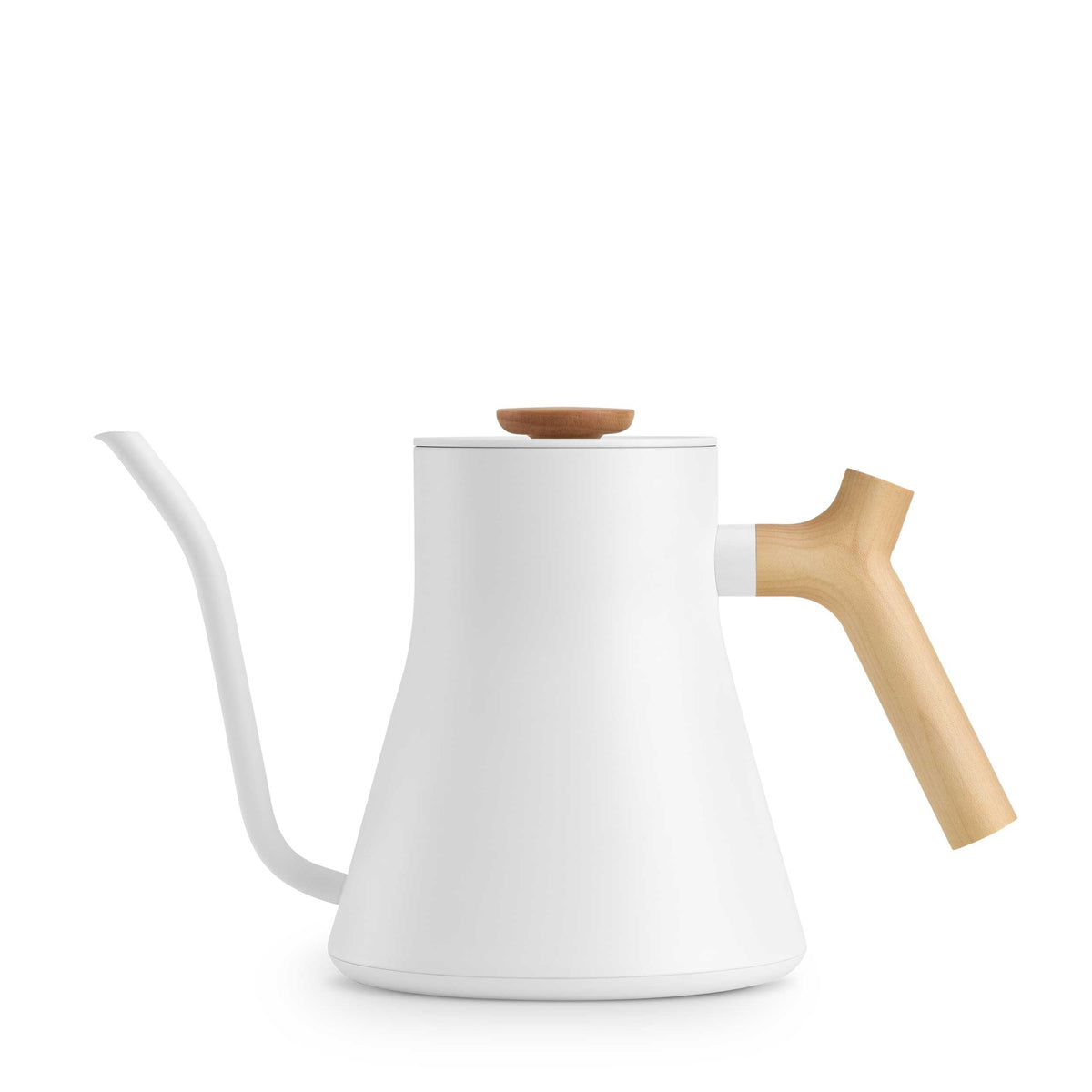 Fellow Stagg EKG Pro electric kettle in matte white with maple, detail view 9